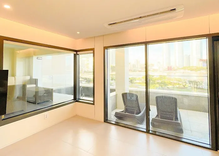 Appartement 이터널 블루 선샤인 O풀빌라o오션뷰o핀란드식사우나o송도 케이블카o