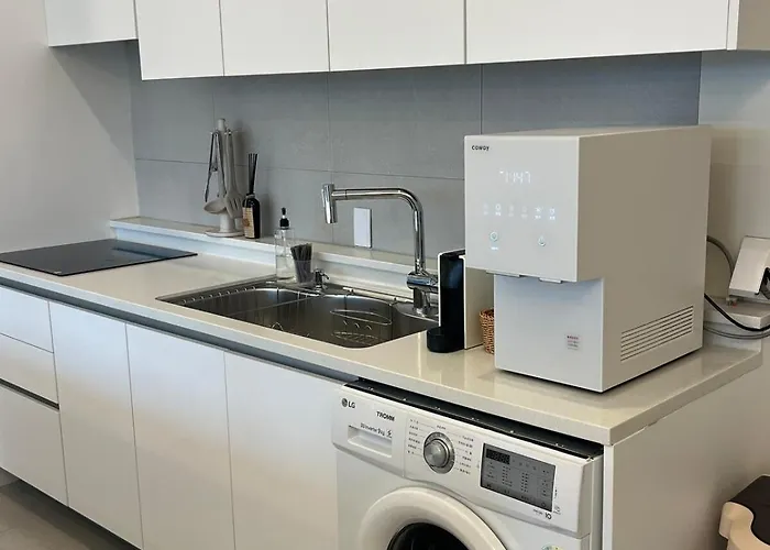 Appartement 이터널 블루 선샤인 O풀빌라o오션뷰o핀란드식사우나o송도 케이블카o