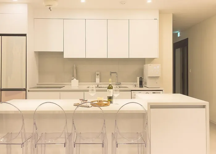 Appartement 이터널 블루 선샤인 O풀빌라o오션뷰o핀란드식사우나o송도 케이블카o